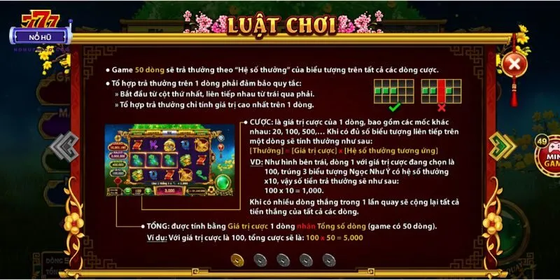 Luật chơi chi tiết game nổ hũ Cung Hỷ Phát Tài